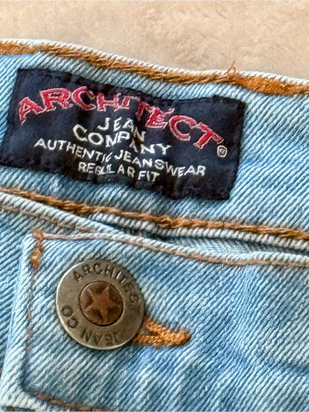 Architect Light Blue Men's Relaxed Jeans - Picture 3 of 5